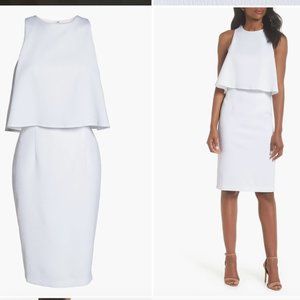 Chelsea28 Popover Crop Sheath Dress - Color: White Size:8